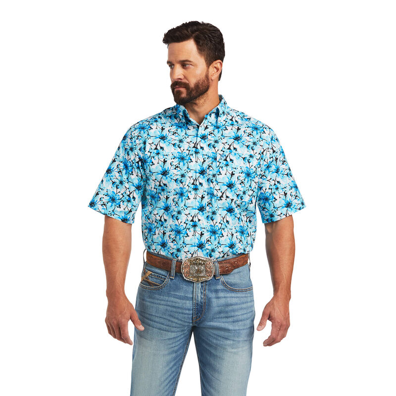 Ariat Hemden Herren - Martin Classic Fit Blau/Weiß ( CKLHU-6841 )